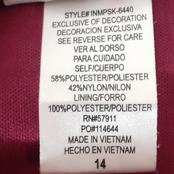 GIRL'S 2-HIP BY WRAPPER Iridescent Satin Purple Party Dress; Size 14 - Picture 5 of 6